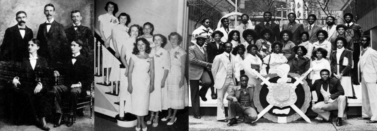 Black and white photos of GT greeks throughout history.