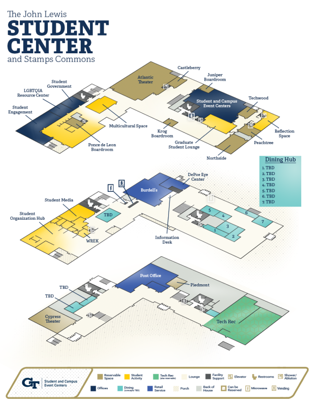 A map of the student center