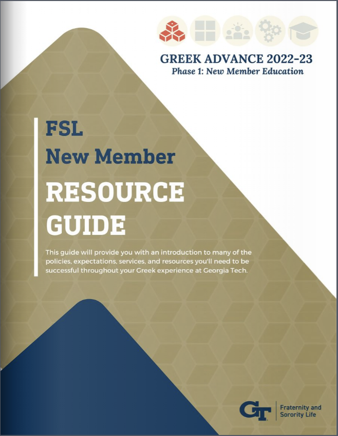 A screenshot of the cover of the FSL New Member Resource Guide.